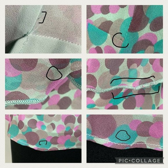 Monsoon USA 14 Polka Dot Abstract Ruffle Accent Tank Top Lined NWD - Picture 9 of 12